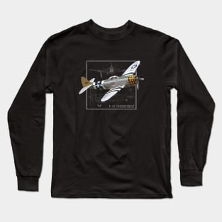 Republic P-47 Thunderbolt | WW2 Fighter Plane Long Sleeve T-Shirt